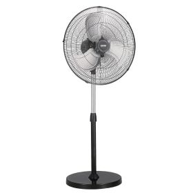 18" Industrial Pedestal Fan 3-Speed Oscillating Fan with Adjustable Height