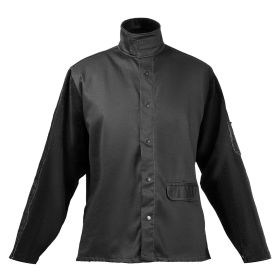 Flame-Resistant Welding Jacket XXL Heavy Duty Cowhide Leather & 9oz FR Cotton
