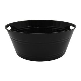 4 Pack Reusable Washable Round Party Tub, Plastic 17.50" x 17.50" x 7.00"