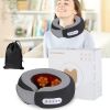 2 In 1 Neck Massager Pillow with Heat Electric Memory Foam Travel Pillow Shiatsu Neck Massager with 3 Speeds Timer for Home Office Travel