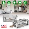 2Pack 11.81x5.63x4.45In 2-Door Humane Rat Trap Automatic Continuous Mouse Trap Reusable Galvanized Iron Live Animal Cage