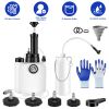 3L Manual Brake Bleeder Kit One Person Brake Bleed Vacuum Pump Automotive Brake Fluid Bleeding Kit with 1L Waste Oil Bottle 4 Master Cylinder Adapters