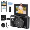 5K 75MP Digital Camera for Photography Anti-Shake WiFi Vlogging Video Camera with 9 Shooting Modes 18X Zoom Fill Light Webcam Function 2 Batteries 32G