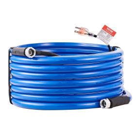 VEVOR 50ft Heated Water Hose for RV, Heated Drinking Water Hose Antifreeze to -45Â°F, Automatic Self-regulating, 5/8" I.D. with 3/4" GHT Adapter