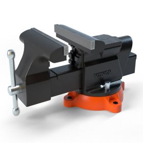 VEVOR 6" Bench Vise w/ Anvil 360Â°Swivel Locking Base Heavy Duty Ductile Iron