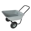 Two-wheeled cart, garden bike, 10-inch pneumatic wheels(gray)