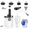 3L Manual Brake Bleeder Kit One Person Brake Bleed Vacuum Pump Automotive Brake Fluid Bleeding Kit with 1L Waste Oil Bottle 4 Master Cylinder Adapters