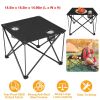 Portable Folding Camp Table 18.5"Ã—18.5" â€“ Ultralight 2 lb, 44 lb Load, 600D Oxford Top, Built-in 2 Cup Holders, Pop-Up Setup