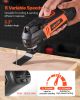 VEVOR Multitool Oscillating Tool 4Amps Corded Oscillating Tool 6 Variable Speeds