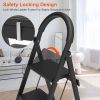 3-Step Folding Ladder, 330lbs Load Capacity, Lightweight 6.94lbs with 1.57in Folding Width, Heavy Duty Steel Construction, Non-Slip Pedals & Feet