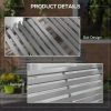 Outsunny 48.5" Garden Bench, Outdoor Patio Bench, Lightweight Aluminum Park Bench with Slatted Seat for Lawn, Park, Deck, Gray