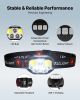 VEVOR 2 Pack Headlamps Lightweight LED Rechargeable Headlight 12 Lighting Modes