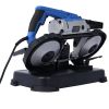 High-Performance Portable Band Saw with Removable Stainless Steel Base, 45Â°-90Â° Cutting, 10A 1100W Motor, 5-inch Depth Cut,