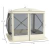 Outsunny Pop Up Camping Canopy Gazebo,Screen Shelter Party Tent with 1-Person Easy Set-Up, Ventilating Mesh, Portable Carry Bag