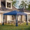 Outsunny 10' x 10' Pop Up Canopy Tent with Netting, Instant Gazebo, Screen House Room with Carry Bag, Height Adjustable, for Outdoor, Garden, Patio