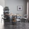 6PCS Folding Chair with Steel Frame 150KG Capacity Soft PVC Cushion Portable Space Saving Chair for Home Office Events