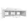 Outsunny Freestanding Shade Tent 9.5x28 White with Carry Bag Weights for Outdoor Events Gatherings Easy Transport