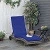 Outsunny Chaise Lounge Pool Chair, Outdoor PE Rattan Cushioned Patio Sun Lounger w/ 5-Level Adjustable Backrest & Wheels for Easy Movement, Wicker