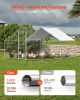 Metal Chicken Coop 9.8x13.1x6.5 ft Walk-in Chicken Run with Cover Spire Roof
