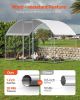 Metal Chicken Coop 9.8x6.5x6.5ft Walk-in Chicken Run with Cover Doom Roof