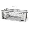 2Pack 11.81x5.63x4.45In 2-Door Humane Rat Trap Automatic Continuous Mouse Trap Reusable Galvanized Iron Live Animal Cage