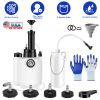 3L Manual Brake Bleeder Kit One Person Brake Bleed Vacuum Pump Automotive Brake Fluid Bleeding Kit with 1L Waste Oil Bottle 4 Master Cylinder Adapters