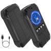 Portable Solar Charger 49800mAh Power Bank External Battery Pack 22.5W PD Fast Charging Built in 4 Cables 15W Wireless Charging LED Flashlight for Cam