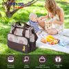 5Pcs Baby Nappy Diaper Bags Set Mummy Diaper Handbags with Diaper Pad Food Bag Bottle Bag Travel Tote Bags For Mom Dad
