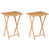 Indoor Single Folding TV Tray Table Natural L 19 x W 15 x H 26 inches.