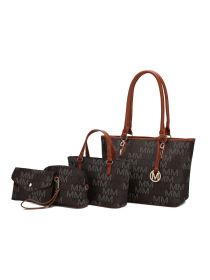 MKF Collection Alexy M Signature Four PCS Set by Mia k (Material: Polycarbonate, Color: Brown)