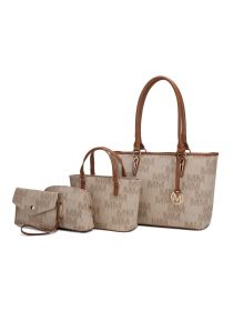 MKF Collection Alexy M Signature Four PCS Set by Mia k (Material: Polycarbonate, Color: Beige)