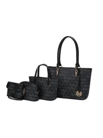 MKF Collection Alexy M Signature Four PCS Set by Mia k (Material: Polycarbonate, Color: Black)