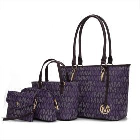 MKF Collection Alexy M Signature Four PCS Set by Mia k (Material: Polycarbonate, Color: Purple)