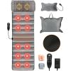 Full Body Electric Massage Mat with Heat Vibration Massage Pad Cushion Back Massage Mattress Chair Pad with Neck Massage Pillow with 10 Vibration Moto