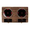 7000W Electric Double Ceramic Stove Electric Cooktop Hot Plate Infrared Countertop Burner 3500W+3500W with 11 Power Levels 0-4H Timer Portable Handle