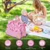 5Pcs Baby Nappy Diaper Bags Set Mummy Diaper Handbags with Diaper Pad Food Bag Bottle Bag Travel Tote Bags For Mom Dad